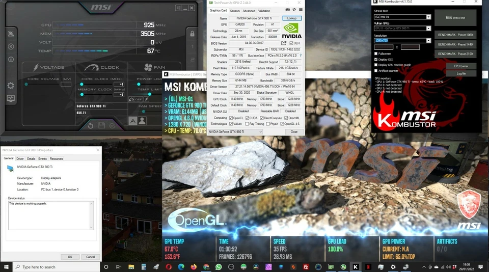 Boxed! Gigabyte NVIDIA GeForce GTX 980 Ti 6GB GPU Graphics Video Gaming G1 Card - Image 2 of 4