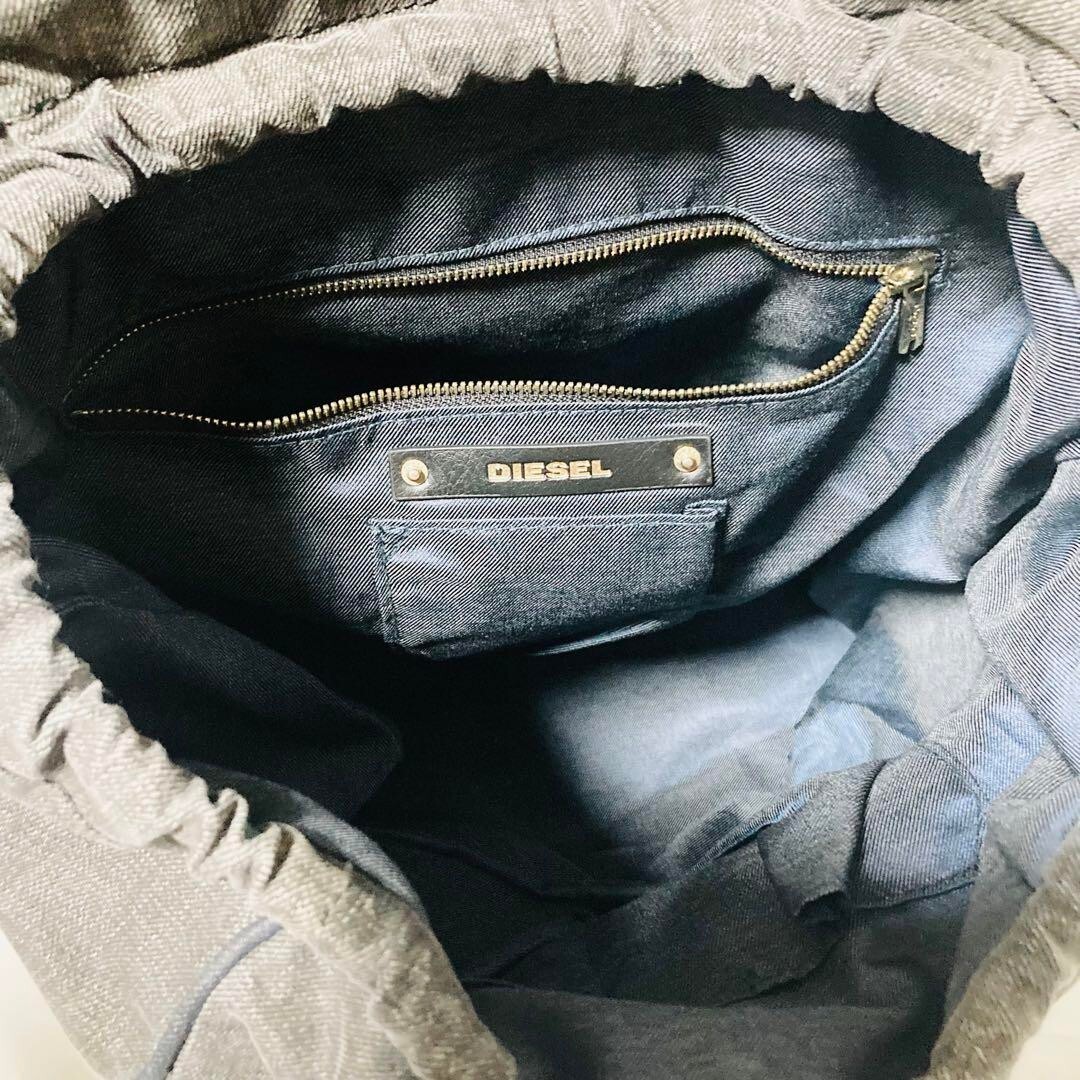 Diesel Backpack Jeans Black Gold Logo Used | eBay