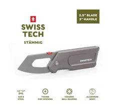 Swiss Tech 6.5" Ball Bearing Assisted Folding Pocket Knife, 2.5" Blade