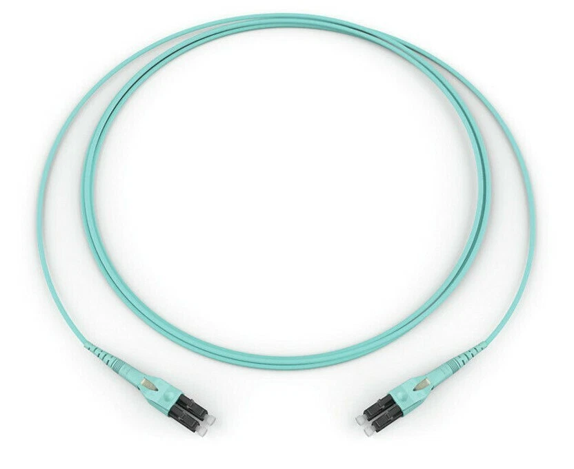 Corning 3m LC-LC Duplex 50/125 OM3 Multimode 10GB Fiber Cable Aqua Uniboot 9FT - Image 1 of 1