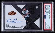 2017 Panini Elite Draft Picks Chris Carson #289 PSA 9 MINT Auto 03rx