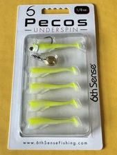 6th Sense Pecos Underspin  1/8 oz  Chartreuse Minnow