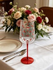 Cherry Wine Glassware Martini Goblet Red Glass