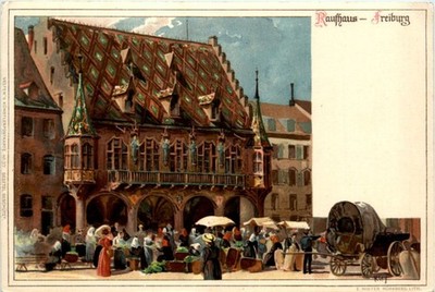Freiburg City Hall - Litho -496030