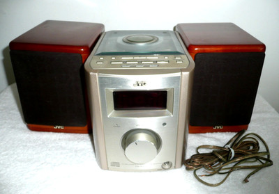 JVC FS-7000 1998 Silver Ultra Compact CD Receiver System & Speakers-Not complete