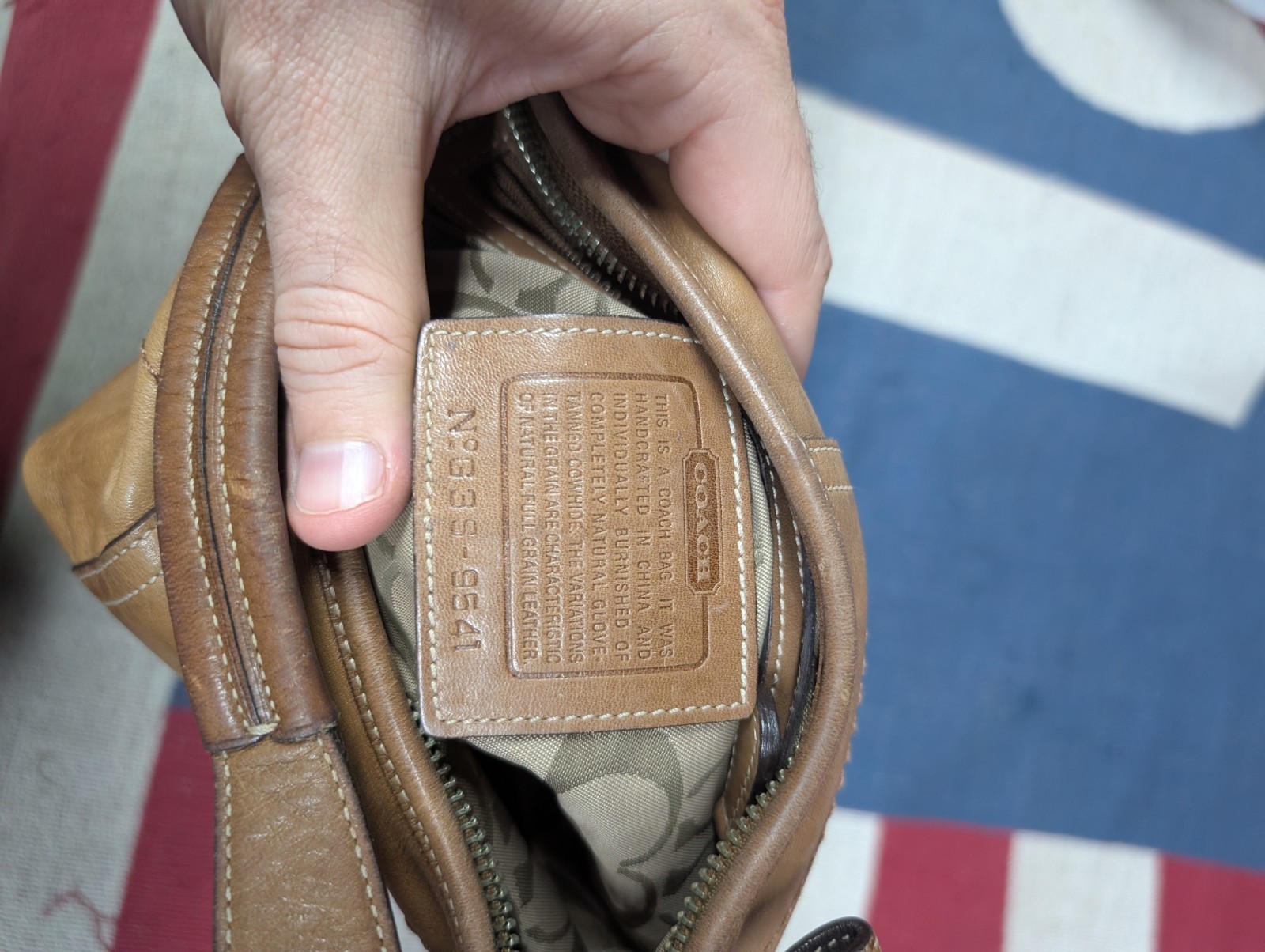 Y2K COACH Soho Mini Hobo Camel Tan Crescent Shoulder Bag Wristlet 4283 Vintage  thumbnail 7