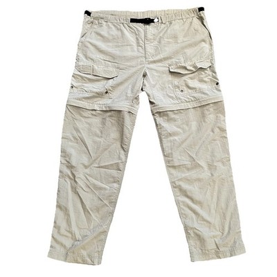 VTG REI Convertible Pants Men s XL Ankle Zip Pockets Fishing Hiking Belt