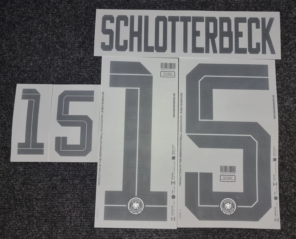 Original Authentic DFB Deutschland Schlotterbeck 15 Trikot-Flock WM 2026