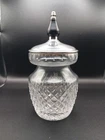 Vintage Waterford "Alana" Diamond Cut Crystal Condiment/Vanity Jar w/Custom Lid