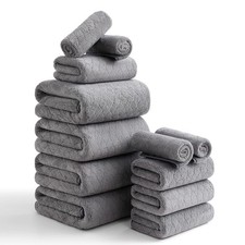 Luxury Bath Towels Set - 12 Piece 4 Bath Towels,4 Hand Towels,4 Washcloths ,...