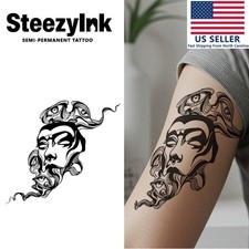 SteezyInk temporary tattoo Mind Still last upto 2 weeks 4 x 7 inch