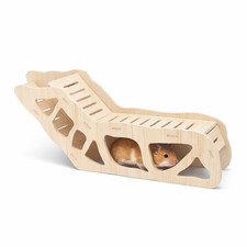 Hamster Hideout Exploration Tunnel Wooden Climbing Ladder Cage Accessory