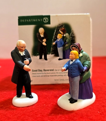 2003 Department 56 New England Village #56.56697 GOOD DAY REVEREND Unused Sealed