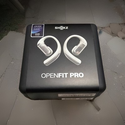 Shokz OpenFit Pro Open-Ear Wireless Active Noise Reduction - White Brand New