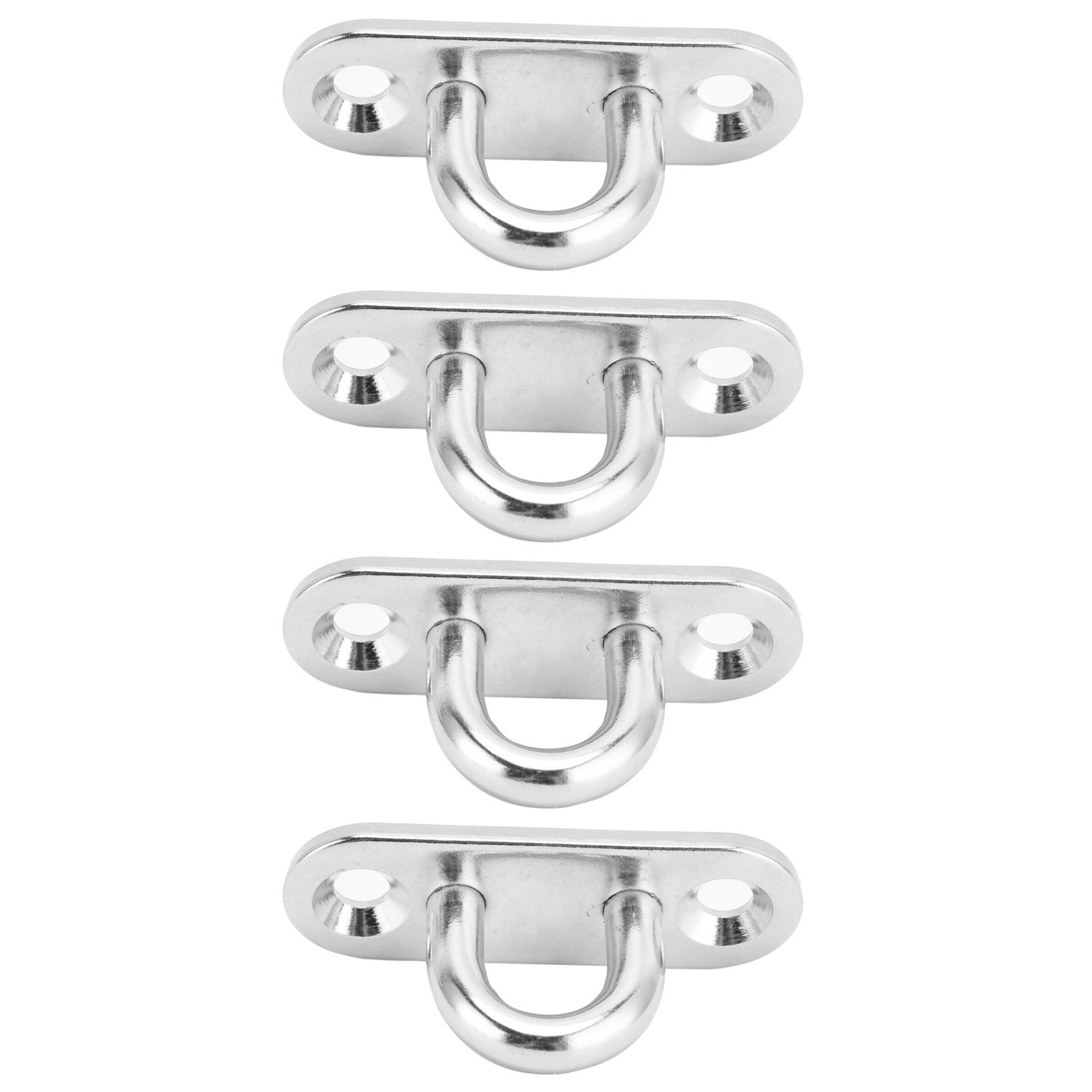 4Pcs Oval Hooks Eyelet 5mm Ceiling Pad Eye Plate Hardware Staple Loops♡