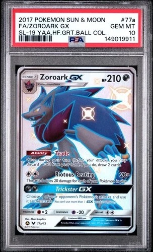 ZOROARK GX #77a/73 PSA 10 • 2017 Great Ball Collection GEM MINT Pokemon