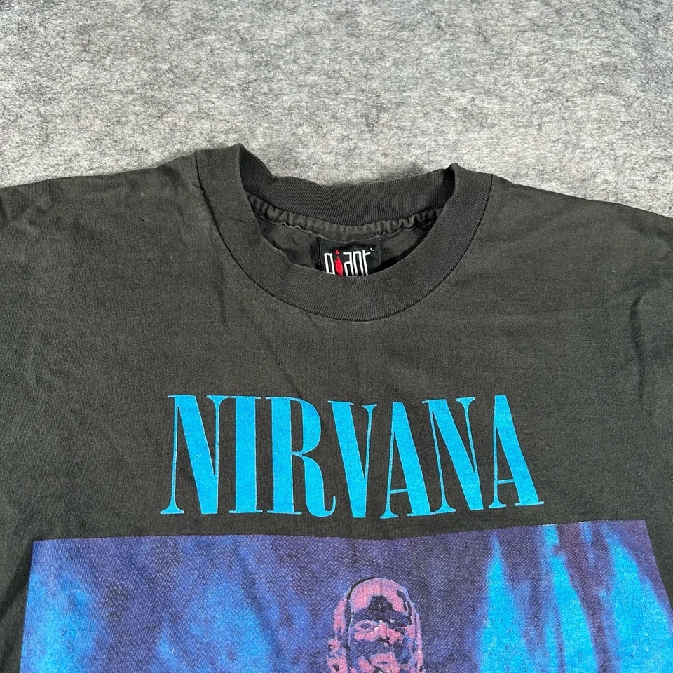 Vintage Nirvana Shirt Mens Large Black 90s 1992 Sliver Giant Merchandise Grunge - Image 2 of 4