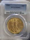 1923 US $20 Saint Gaudens Gold Piece PCGS MS63