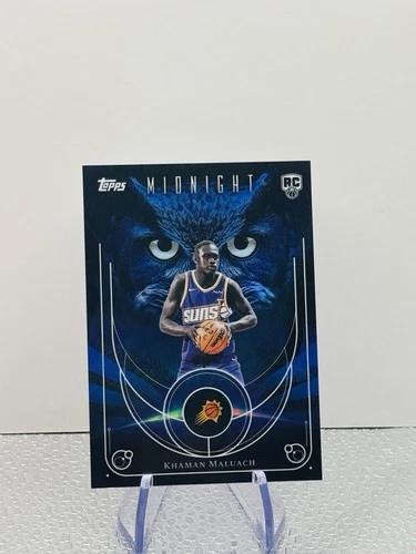 2025-26 Topps Midnight Khaman Maluach #NO-23 RC Night Owl Phoenix Suns