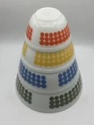 Vintage Pyrex Polka Dot Mixing Bowl Complete Set of 4