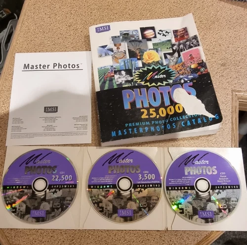 IMSI Photos 25000 Premium Image Collection 1996 Master Photos Catalogue & 3 CDs