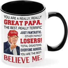 Christmas Gift for Papa from Grandkids, Grandchildren - 11 Ounces, White