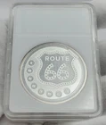 Route 66 1 oz .999 Fine Silver Round Get Your Kicks on Route 66 in Holder