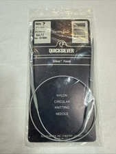 Susan Bates Quicksilver Circular Knitting Needle Size 7, 24 Inch Silkon Finish  