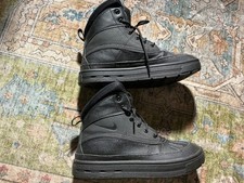 Nike ACG Woodside 2 High GS Triple Black Boots Size 5Y 524872-004