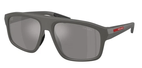 Prada Linea Rossa B02S 59 16X7W1 Sunglasses Grey Metal/Black Mirror