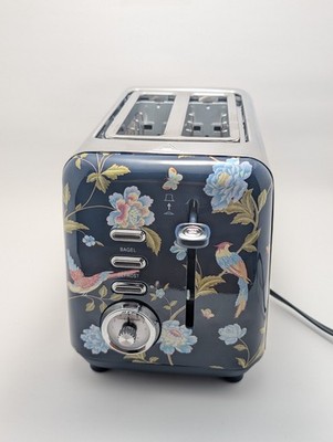 Laura Ashley Designer 2 Slice Toaster Elveden Blue Silver VQ & Bread Crumb Tray