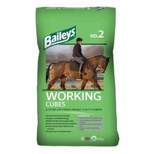 HORSE FEED - Baileys No.2 Working Horse & Pony Cubes 20kg 1.43 per kilo