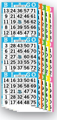 Bingo Books 100 Disposable Game Books 3 Faces 5 Pages Each 15 Games Recyclable