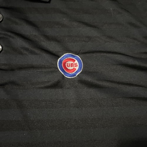 MLB Chicago Cubs Black Stripe Golf Polo Shirt Size XL by Antigua - Picture 2 of 8