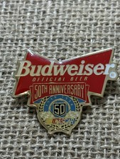 Budweiser Official Beer Nascar 50Th Anniversary 1998 Souvenir  Pin *READ