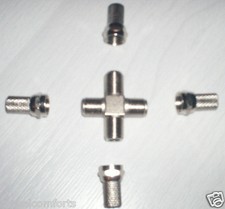 3 WAY COAXIAL CABLE SPLITTER/COMBINER KIT FOR TV FREEVIEW RF SATELLITE BROADBAND