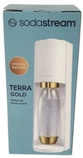SodaStream Special Edition Terra Gold & White 1L Bottle Sparkling Water Maker