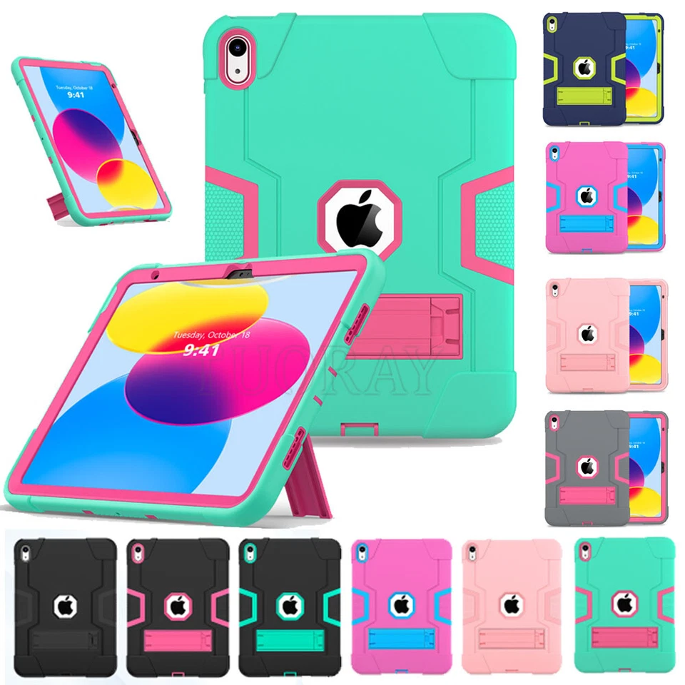 Heavy Duty Rugged Hard Stand Case For iPad 4/5/6/7/8/9/10th Gen Air 3 Pro Cover - Image 2 of 4