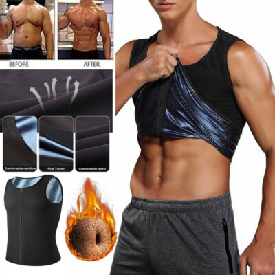 Herren Gynäkomastie Kompression Tank Top Sauna Sweat Korsett Weste Mieder Shaper