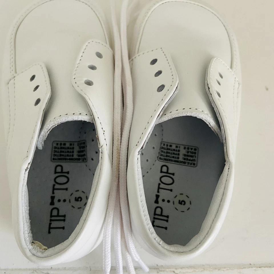 Zapatos Oxford de vestir Tip Top para niños blancos para ocasiones especiales zapatos talla 5 bautizo Foto 2 de 4