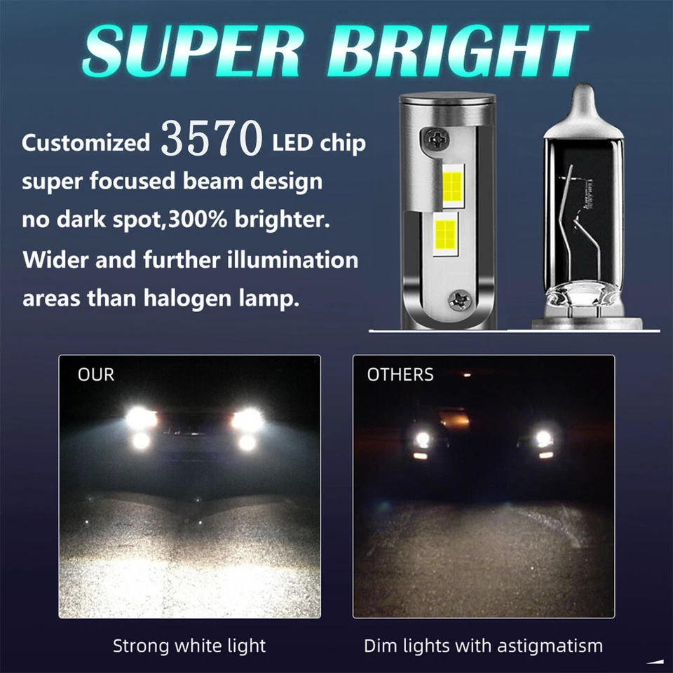 Para Ford Freestar Van 4 Puertas 3.9L 4.2L 2004-2007 9008/H13 Faros LED 2x Foto 4 de 4