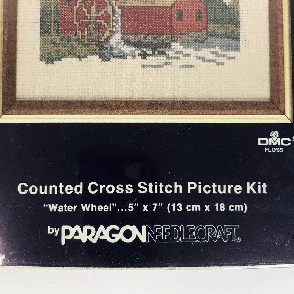 Kit de imágenes de punto de cruz contado granero rueda de agua paragon Needlecraft mini decoración Foto 4 de 4