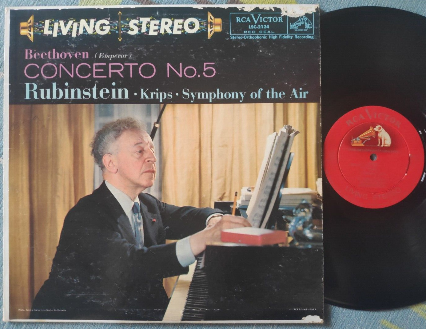 Beethoven - Piano Concerto No. 5 Rubinstein Krips LSC 2124 SD 7S/11S LP