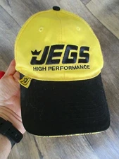 JEGS HIGH PERFORMANCE Yellow & Black Baseball Cap Hat Adjustable Strapback #11