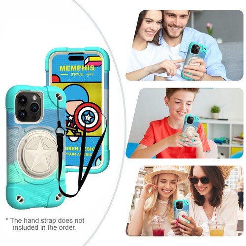 Custodia ibrida supporto presa cavalletto pop-up per iPhone 12 13 14 15 Pro max - Foto 20 di 91