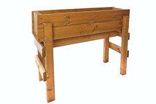 Raised Wooden Garden Planter Trough on Legs Vegetables Herb Flower Stand Boxes