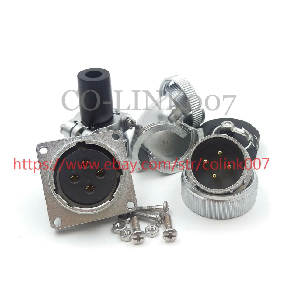 WEIPU WS28 4Pin Crimp Connector,25A 500V Bulkhead Connector Aviation Plug Socket - Image 4 of 4