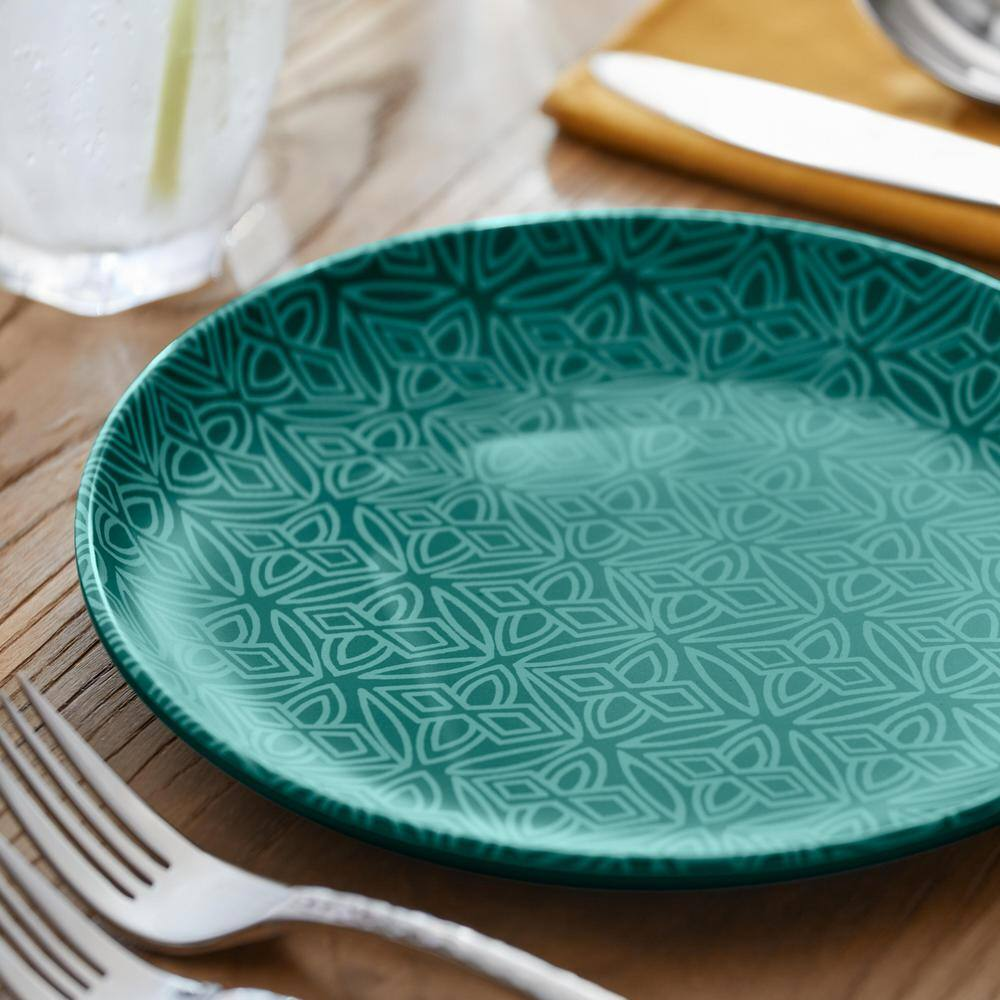 Taryn Melamine Accent Plates in Malachite Trellis (Set of 6) eBay