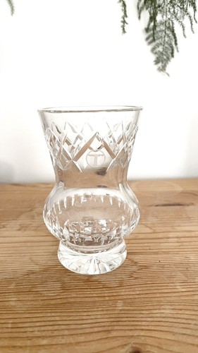 Vintage Crystal Cut Glass Bud Vase- 9.5cm Tall - Picture 4 of 6