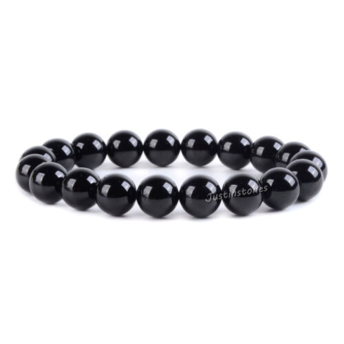 10mm Fashion round gemstone beads stretchable bracelet 7" - Picture 30 of 262